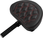 SADDLEMEN RoadSofa™ Seat - with Backrest - Carbon Fiber - Lattice Stitch - Red Stitch - FLTR/FLHX '23-'24