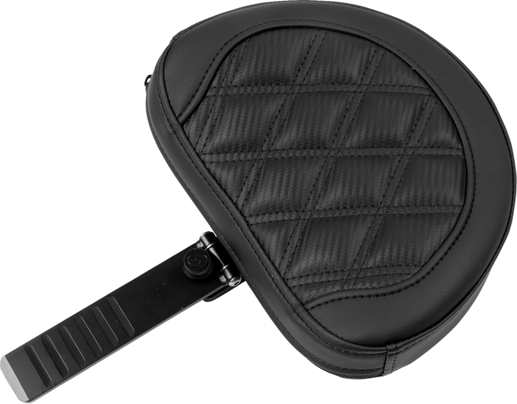 SADDLEMEN Roadsofa™ Extended Reach Seat - with Backrest - Carbon Fiber - Lattice Stitch - FLTR/FLHX '23-'24