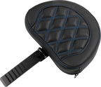 SADDLEMEN Roadsofa™ Extended Reach Seat - with Backrest - Lattice Stitch - Blue Stitch - FLTR/FLHX '23-'24