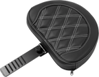 SADDLEMEN Roadsofa™ Extended Reach Seat - with Backrest - Lattice Stitch - White Stitch - FLTR/FLHX '23-'24