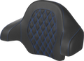 SADDLEMEN Tour-Pak® Backrest Pad - Lattice Stitch - Blue Stitch - FL '14-'24
