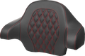 SADDLEMEN Tour-Pak® Backrest Pad - Lattice Stitch - Red Stitch - FL '14-'24