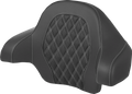 SADDLEMEN Tour-Pak® Backrest Pad - Lattice Stitch - Silver Stitch - FL '14-'24