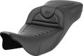 SADDLEMEN Roadsofa™ Extended Reach Seat - without Backrest - Tuck-n-Roll - Carbon Fiber - FL '08-'24
