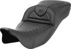 SADDLEMEN Roadsofa™ Extended Reach Seat - without Backrest - Tuck-n-Roll - Carbon Fiber - FL '08-'24