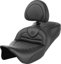SADDLEMEN Roadsofa™ Seat - with Backrest - Tuck-n-Roll - FL '08-'23