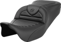 SADDLEMEN Roadsofa™ Seat - without Backrest - Tuck-n-Roll - Carbon Fiber - FL '08-'23