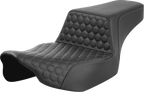 SADDLEMEN Step-Up Seat - Extended Reach - Front Honeycomb - Gray Stitch - FL '23-'24