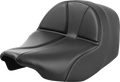 SADDLEMEN Dominator Solo Seat - Carbon Fiber w/ Silver Stitch - FLT/FLH '23-'24