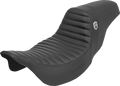 SADDLEMEN Pro Series SDC Performance Seat - w/o Backrest - Tuck-n-Roll/Carbon Fiber - Gripper - FL '08-'23