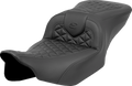 SADDLEMEN RoadSofa™ Tri Gripper Seat - Standard Reach - No Backrest - FLH/FLT '23-'24