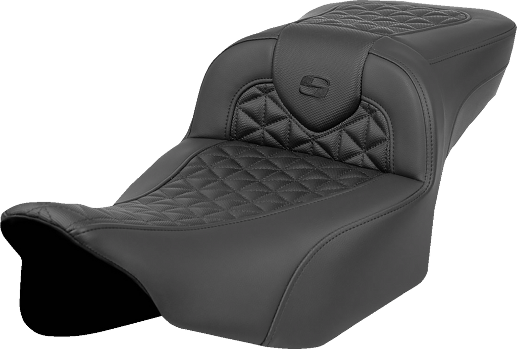 SADDLEMEN RoadSofa™ Tri Gripper Seat - Extended Reach - w/o Backrest - FLH/FLT '23-'24