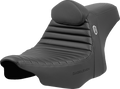 SADDLEMEN Pro Series SDC Performance Seat - Tuck-n-Roll - w/ Backrest - FLH/FLT '23-'24