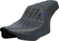 SADDLEMEN Pro Series SDC Performance Seat - Blue Stitching - w/o Backrest - FLT/FLH '23-'24