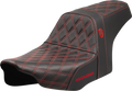 SADDLEMEN Pro Series SDC Performance Seat - Red Stitching - w/o Backrest - FLT/FLH '23-'24