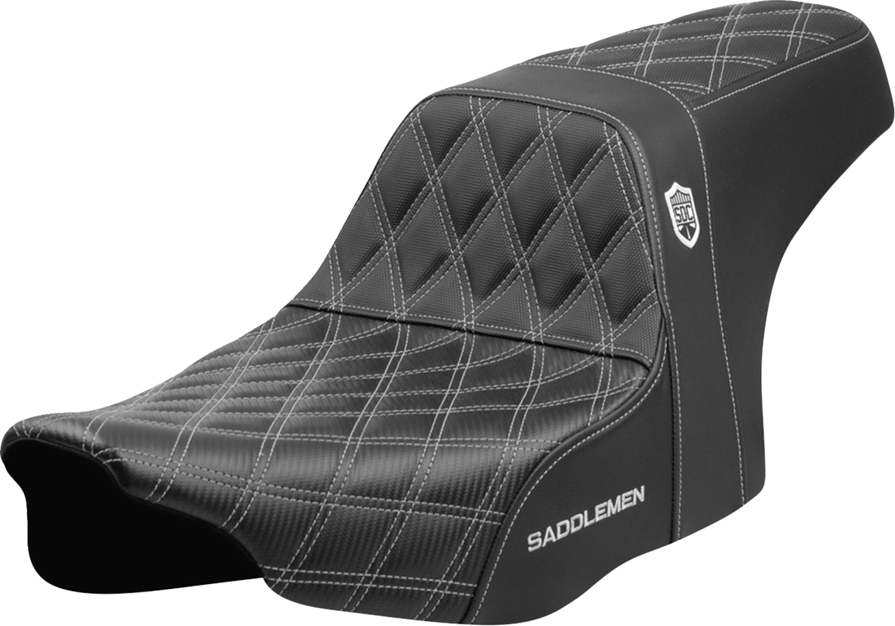 SADDLEMEN Pro Series SDC Performance Seat - Silver Stitching - w/o Backrest - FLT/FLH '23-'24