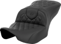 SADDLEMEN Heated Roadsofa™ Seat - Lattice Stitch - w/o Backrest - FLT/FLH '23-'24