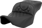 SADDLEMEN Heated RoadSofa™ Seat - Extended Reach - Lattice Stitch - w/o Backrest - FLT/FLH ’23-‘24