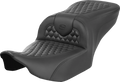 SADDLEMEN Heated RoadSofa™ Seat - Honeycomb Stitch - w/o Backrest - FLH/FLT '23-'24
