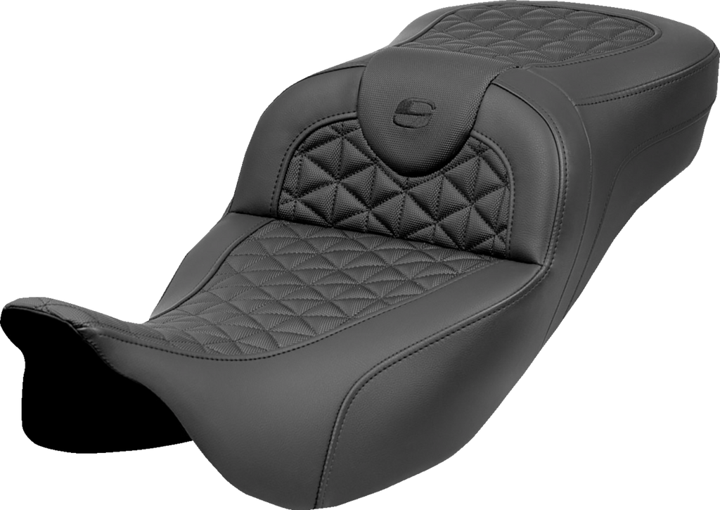 SADDLEMEN RoadSofa™ Tri Gripper Seat - Extended Reach - w/o Backrest - FLH/FLT '08-'25