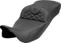 SADDLEMEN RoadSofa™ Tri Gripper Seat - Extended Reach - w/o Backrest - FLH/FLT '08-'25
