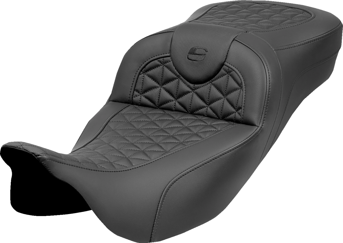 SADDLEMEN RoadSofa™ Tri Gripper Seat - Extended Reach - w/o Backrest - FLH/FLT '08-'25