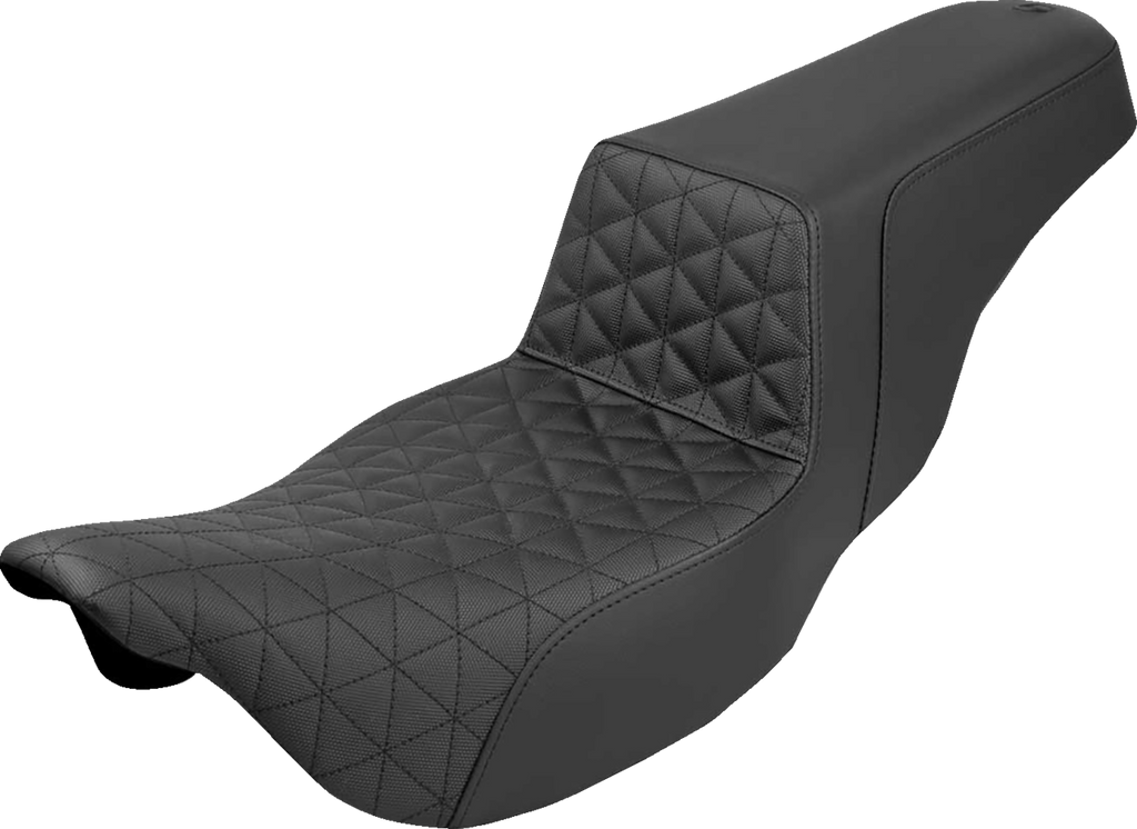 SADDLEMEN Extended Reach Step-Up Seat - Tri-Gripper - Black - FLH/FLT '08-'24