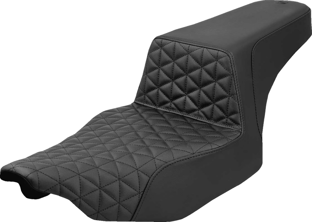 SADDLEMEN Extended Step-Up Seat - Tri-Gripper - Black - FLH/FLT '23-'25