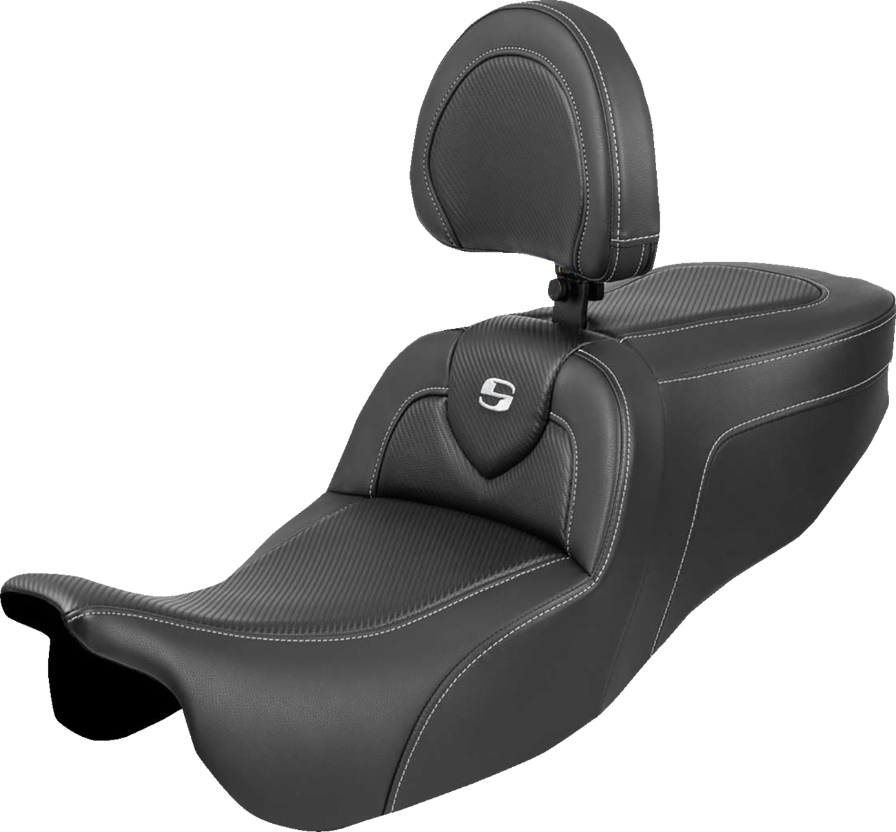 SADDLEMEN Roadsofa™ Seat - with Backrest - Carbon Fiber - FLRT/FLTRT '15-'25