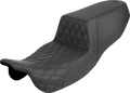 SADDLEMEN Step-Up Seat - Front Lattice Stitch - FLRT/FLTRT '15-'25
