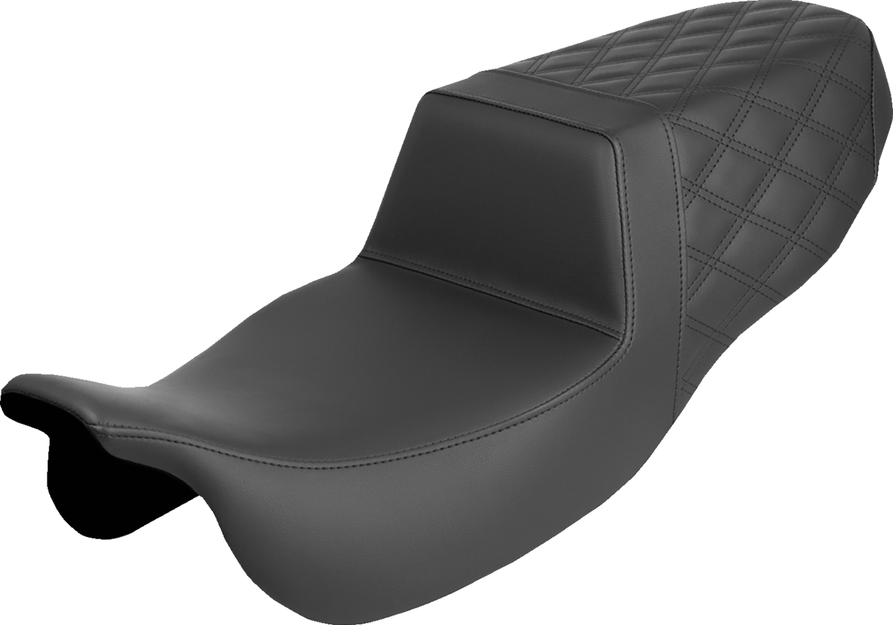 SADDLEMEN Step-Up Seat - Rear Lattice Stitch - FLRT/FLTRT '15-'25