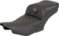 SADDLEMEN Roadsofa™ Extended Reach Seat - without Backrest - Gold Stitch - FLH/FLT '23-'25