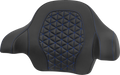 SADDLEMEN Tour-Pak® Passenger Pad - Tri-Gripper - Blue Stitch - FLH/FLT '14-'25