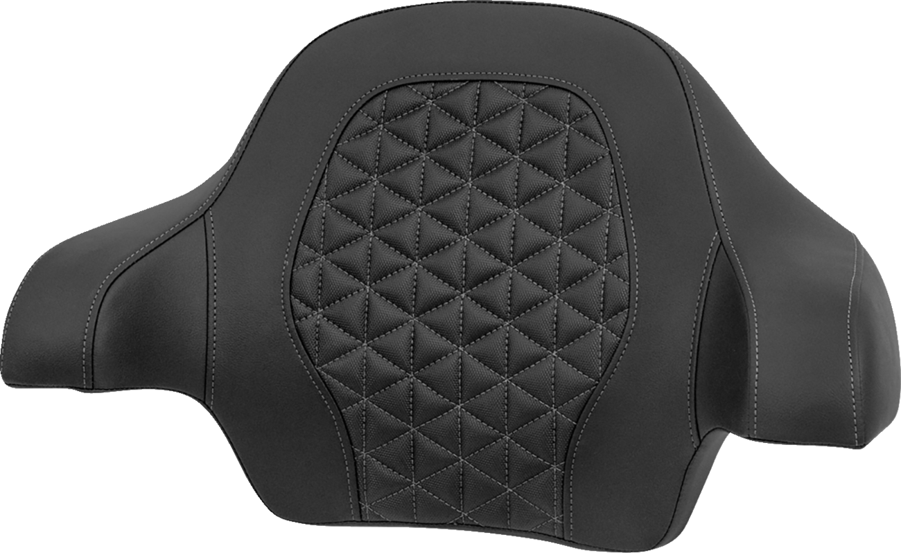 SADDLEMEN Tour-Pak® Passenger Pad - Tri-Gripper - Gray Stitch - FLH/FLT '14-'25