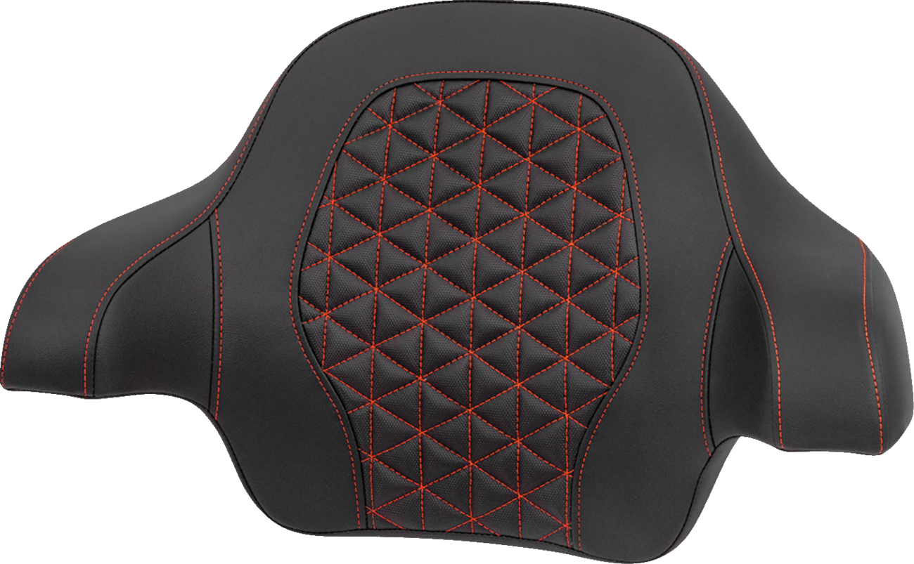 SADDLEMEN Tour-Pak® Passenger Pad - Tri-Gripper - Red Stitch - FLH/FLT '14-'25