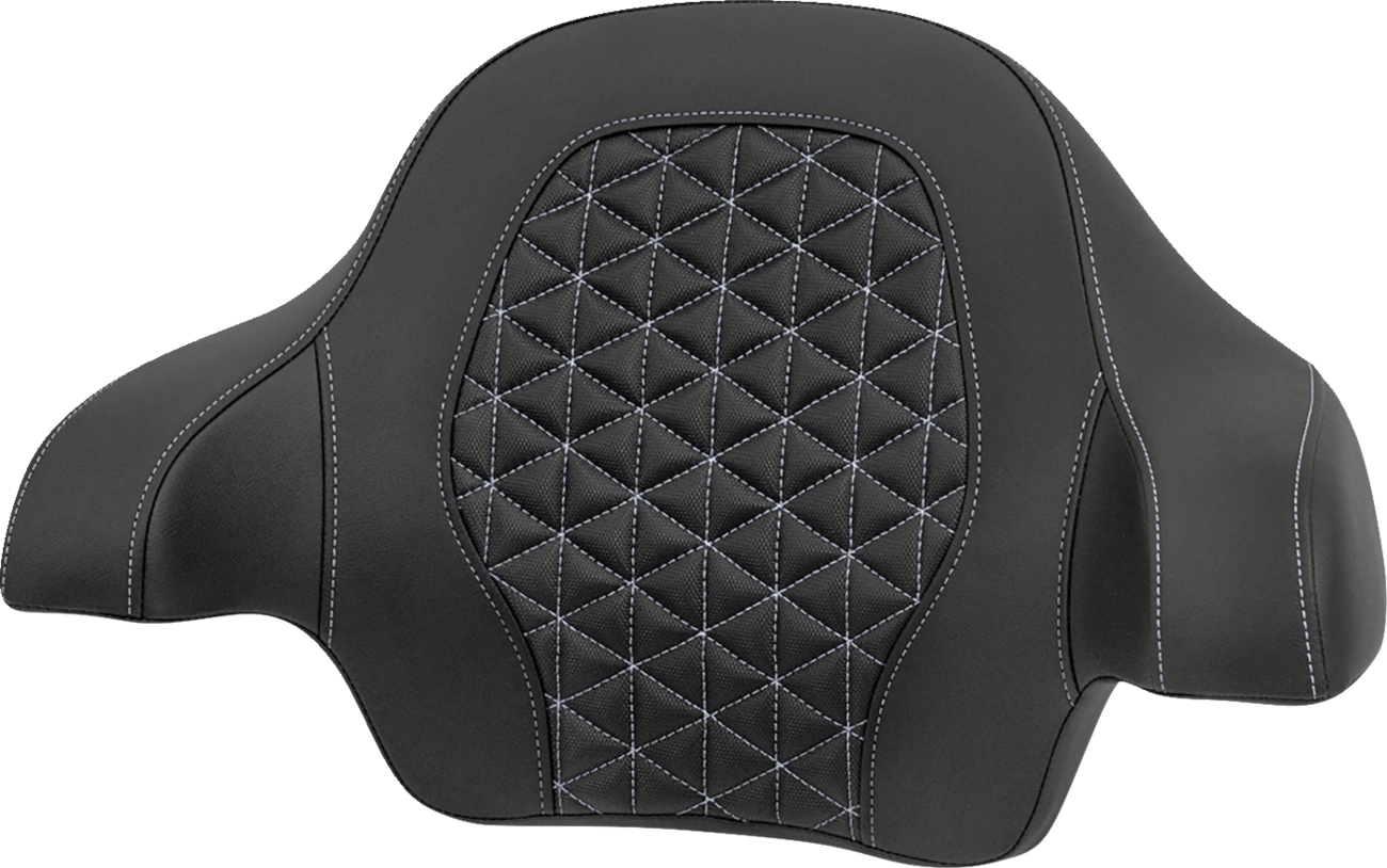 SADDLEMEN Tour-Pak® Passenger Pad - Tri-Gripper - Silver Stitch - FLH/FLT '14-'25