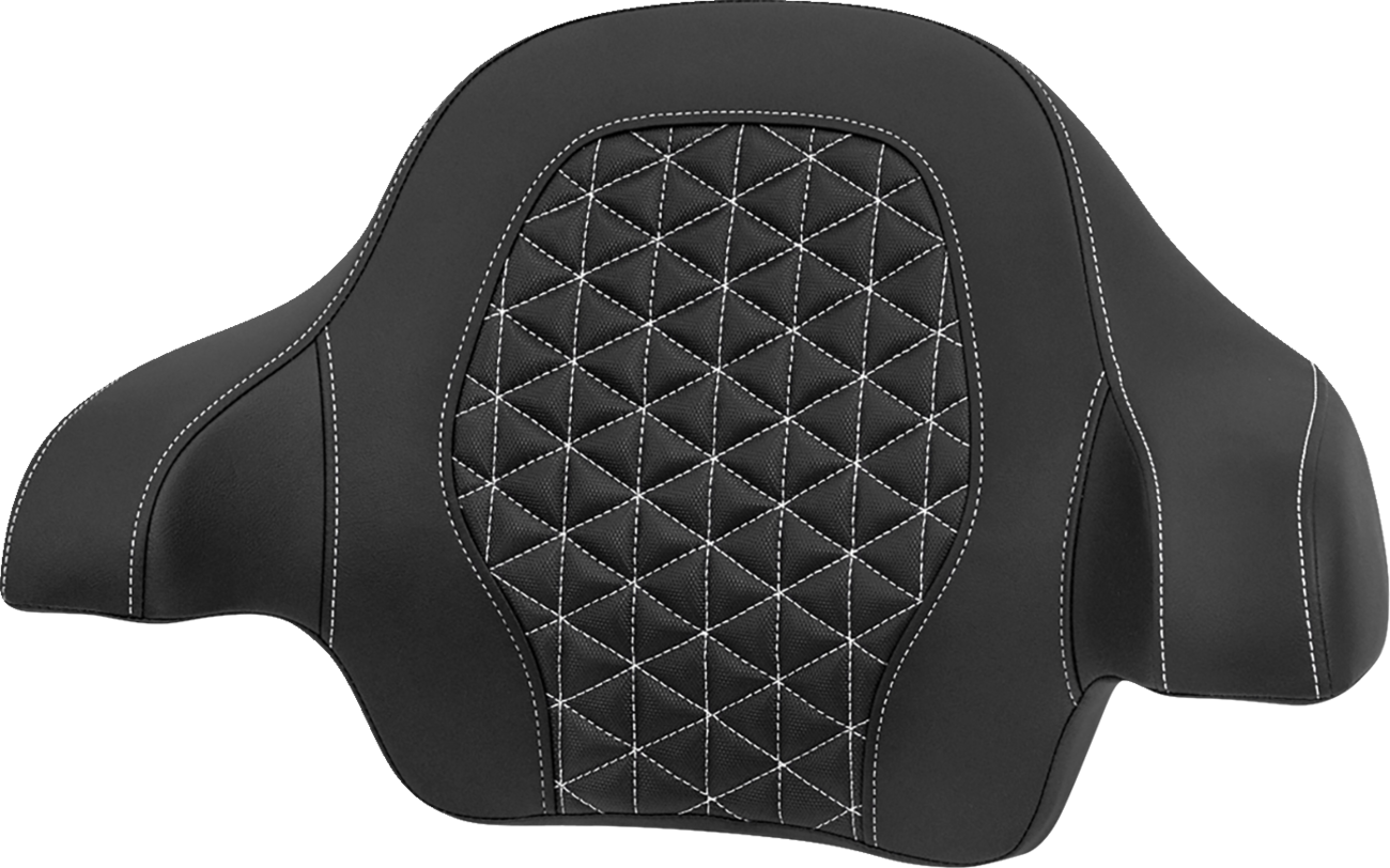 SADDLEMEN Tour-Pak® Passenger Pad - Tri-Gripper - White Stitch - FLH/FLT '14-'25