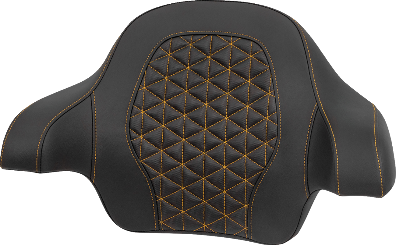 SADDLEMEN Tour-Pak® Passenger Pad - Tri-Gripper - Gold Stitch - FLH/FLT '14-'25