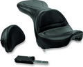 SADDLEMEN Seat - Explorer™ - With Backrest - Stitched - Black - FXSTD '00-07