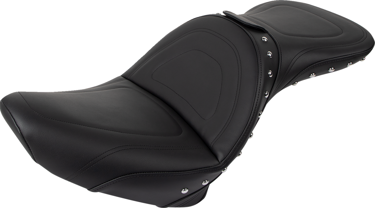 SADDLEMEN Explorer Special Seat - Studded - w/ Backrest - FXST/FLST '84-'99