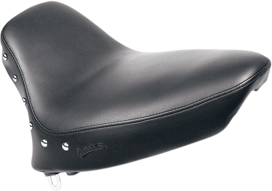 SADDLEMEN Renegade™ Solo Seat - Smooth - Studded - Black - Softail '84-'99