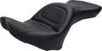 SADDLEMEN Seat - Explorer™ - Without Backrest - Stitched - Black - FLSTF '07-'17