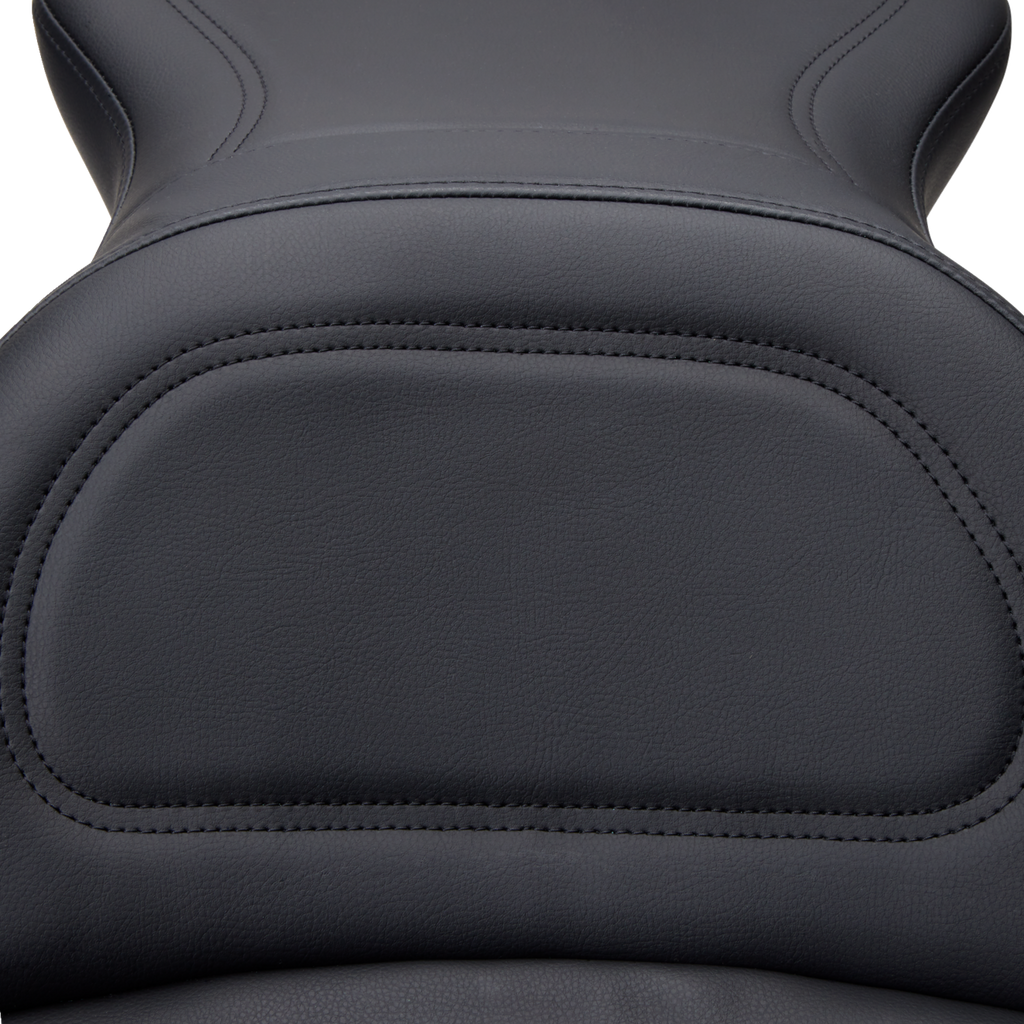 SADDLEMEN Seat - Explorer™ - Without Backrest - Stitched - Black - FLSTF '07-'17
