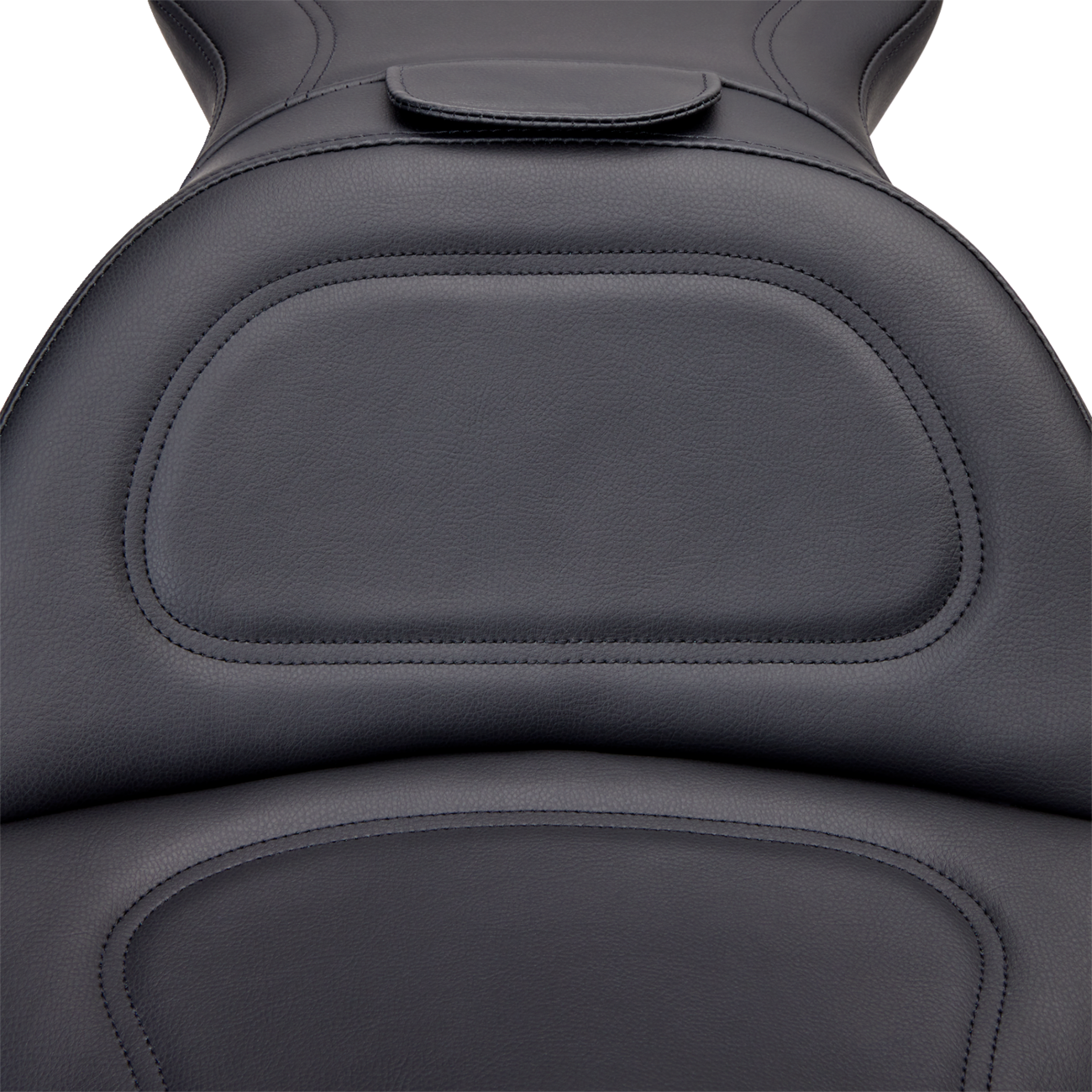 SADDLEMEN Seat - Explorer™ - With Backrest - Stitched - Black - FL/FX '06-'17