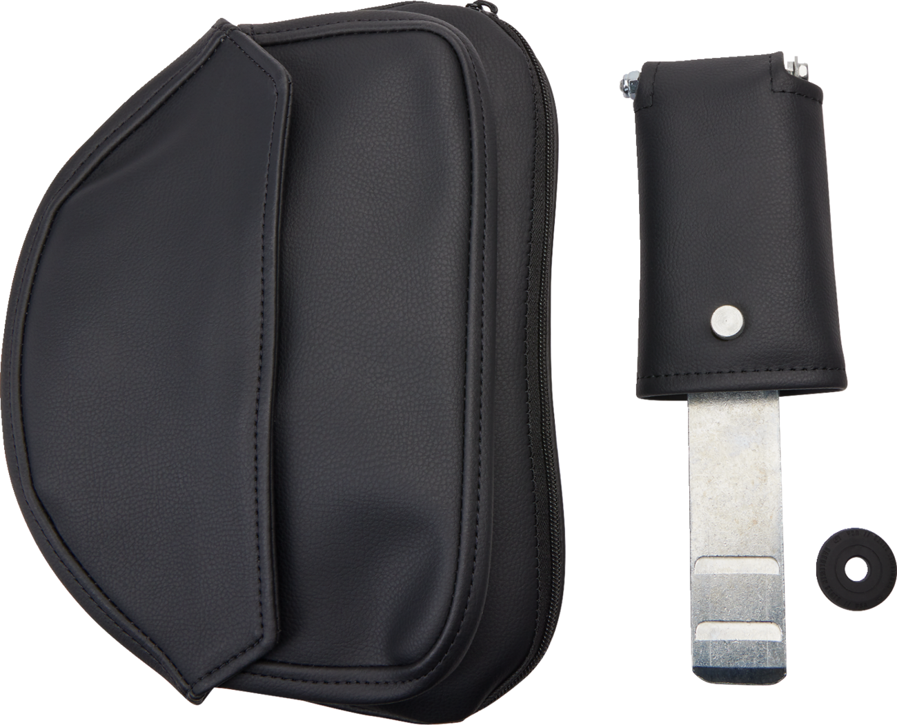 SADDLEMEN Seat - Explorer™ - With Backrest - Stitched - Black - FL/FX '06-'17