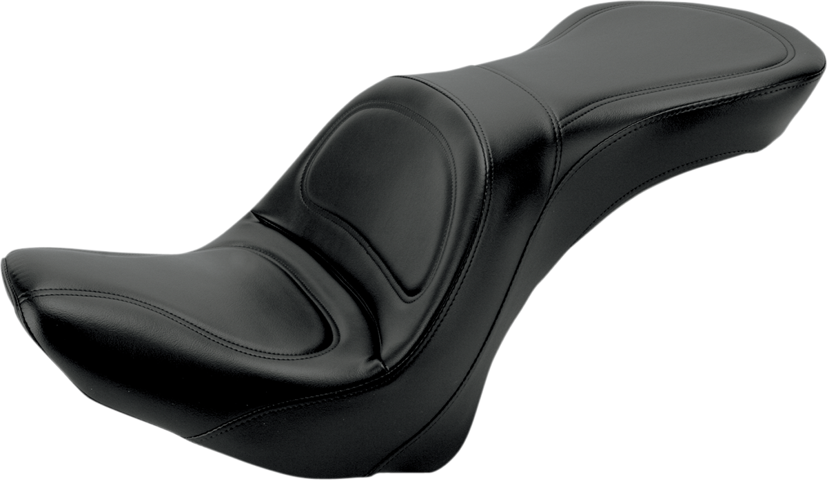 SADDLEMEN Seat - Explorer™ - Without Backrest - Stitched - Black - FLSTC '06-'17