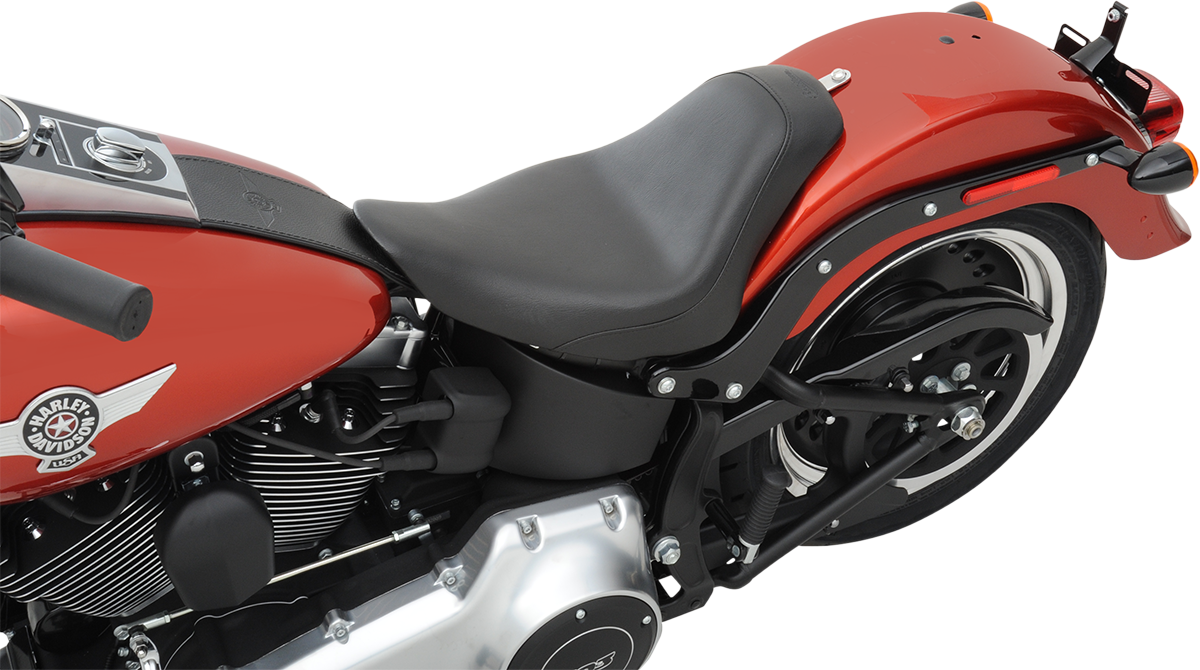 SADDLEMEN S3 Super Slammed Seat - Solo - Black - FL/FX '06-'17