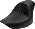SADDLEMEN Dominator Solo Seat - w/o Backrest - Black w/ Gray Stitching - FL/FX '06-'17
