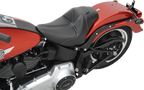 SADDLEMEN Dominator Solo Seat - w/o Backrest - Black w/ Gray Stitching - FL/FX '06-'17