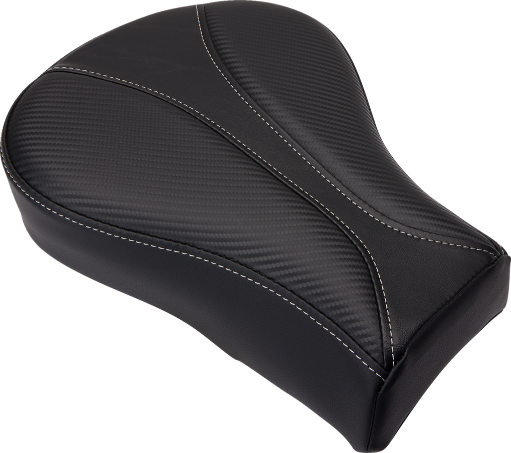 SADDLEMEN Dominator Pillion Pad - Standard Reach - Black w/ Gray Stitching - FL/FX '06-'17